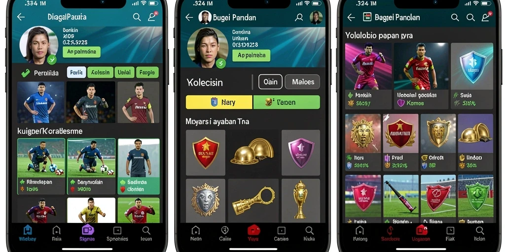 Tampilan layar utama dengan berbagai pilihan slot.