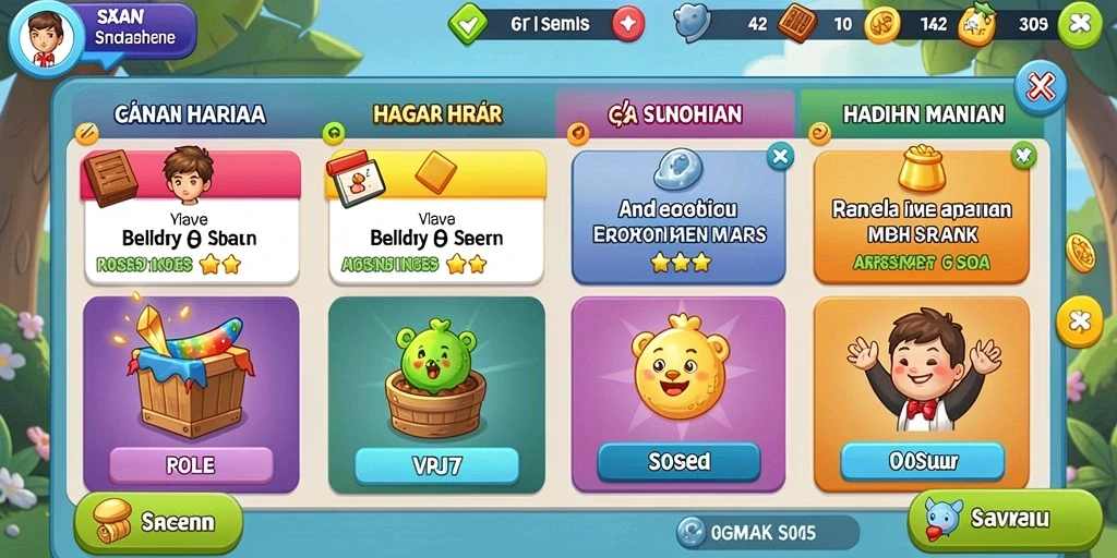 Tampilan grafis yang menarik dan berwarna.