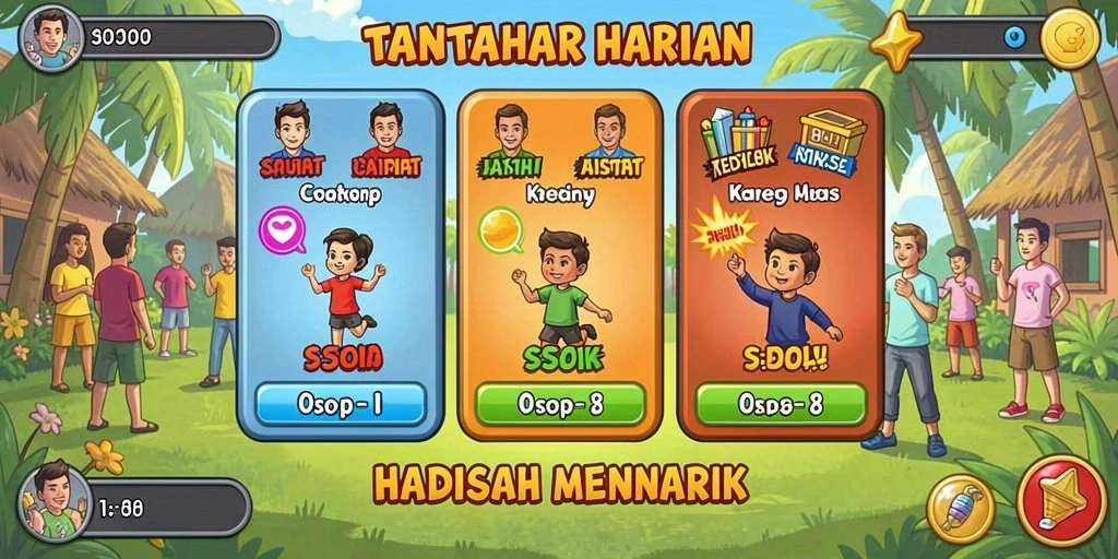 Screenshot menampilkan tampilan utama dengan tema slot yang menarik.