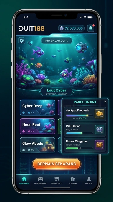 Cuplikan layar menu unduhan duit188 untuk perangkat Android